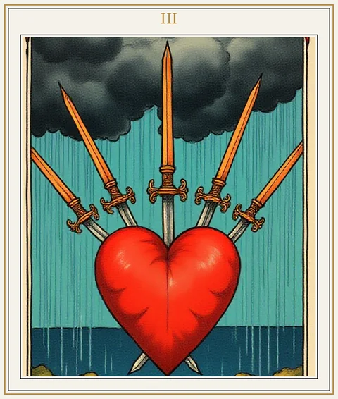 Carta Três de Espadas